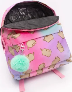 Pusheen Multi Colour Backpack with Pom Pom Keyring