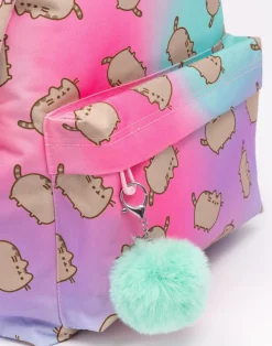 Pusheen Multi Colour Backpack with Pom Pom Keyring