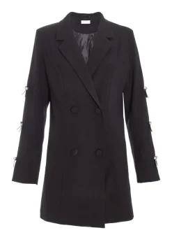 Quiz Black Bow Detail Blazer Dress