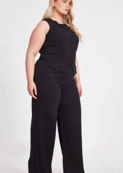 Quiz Black Curve Palazzo Trousers