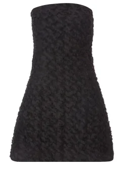 Quiz Black Floral Bandeau Mini Dress