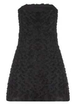 Quiz Black Floral Bandeau Mini Dress