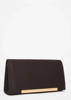 Quiz Black Long Clutch Bag