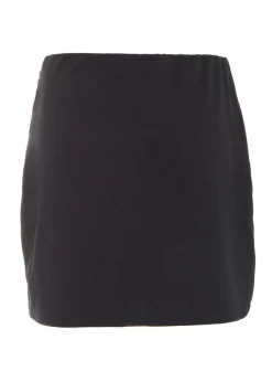 Quiz Black Ruched Wrap Mini Skirt