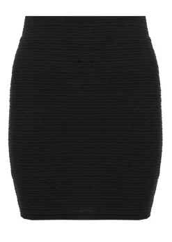 Quiz Black Textured Bodycon Mini Skirt