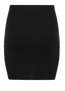 Quiz Black Textured Bodycon Mini Skirt
