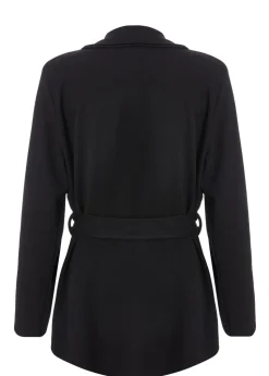 Quiz Black Tie Waist Blazer