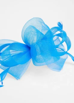 Quiz Blue Bow Diamante Headband Fascinator