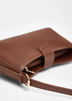 Quiz Brown Buckle Detail Shoulder Bag