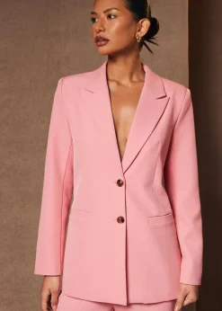 Quiz Coral Woven Blazer