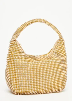 Quiz Gold Embellished Mini Bag