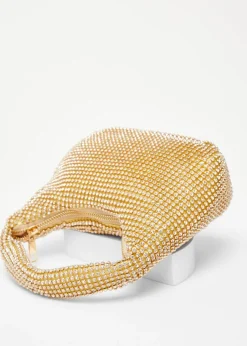 Quiz Gold Embellished Mini Bag