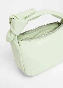Quiz Green Knot Handle Shoulder Bag
