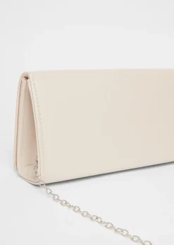 Quiz Natural Metallic Clutch Bag