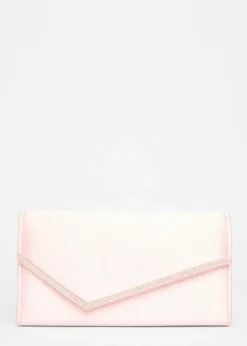 Quiz Pink Diamante Clutch