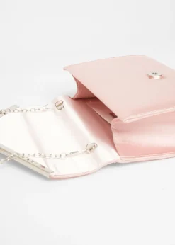 Quiz Pink Pleated Clutch Bag