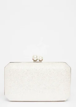 Quiz Silver Bridal Box Bag