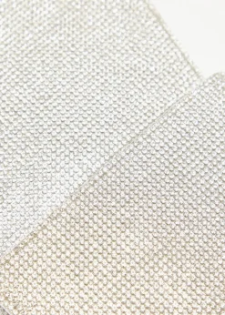 Quiz Silver Diamante Bow Bag