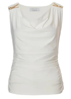 Quiz White Cowl Neck Top