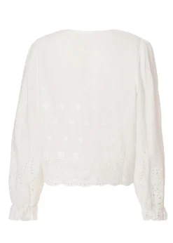 Quiz White Embroidered Blouse