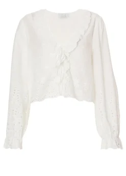 Quiz White Embroidered Blouse
