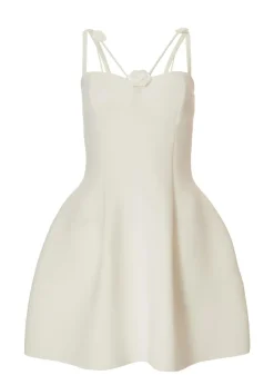 Quiz White Floral Trim Mini Dress