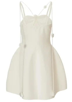 Quiz White Floral Trim Mini Dress