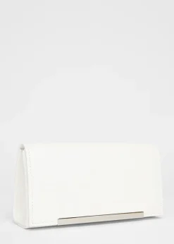 Quiz White Long Clutch Bag