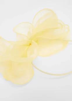 Quiz Yellow Mesh Headband Fascinator