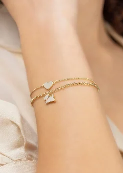 Radley London Gold 18ct Pale Plated Double Layer Bracelet