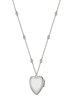 Radley London Silver Plated Bobble Chain Heart Locket Necklace