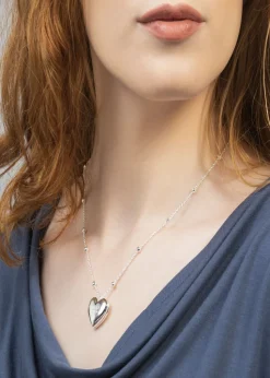 Radley London Silver Plated Bobble Chain Heart Locket Necklace