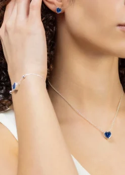 Radley London Sterling Silver Blue Heart Stone Necklace