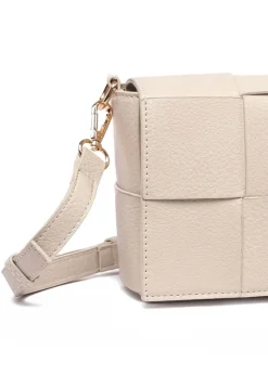 Raffaella Beige Woven Cross Body Bag