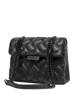 Raffaella Black Quilted Chain Shoulder Bag
