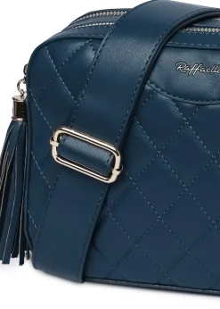 Raffaella Blue Quilted Cross Body Camera Bag