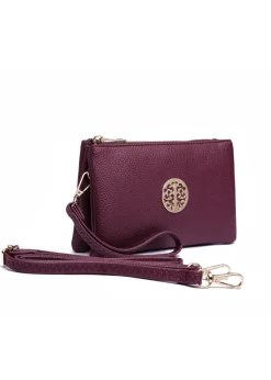 Raffaella Burgundy Clutch Purse
