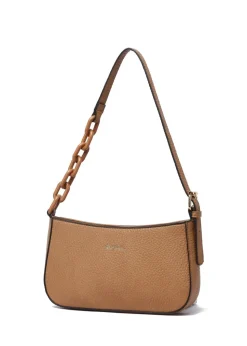 Raffaella Dark Tan Chain Saddle Bag