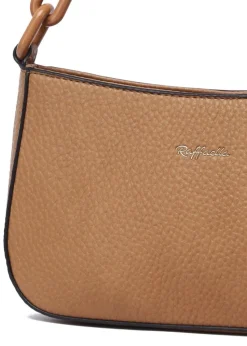Raffaella Dark Tan Chain Saddle Bag