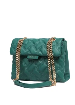 Raffaella Green Quilted Chain Shoulder Bag