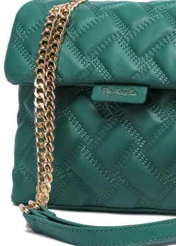 Raffaella Green Quilted Chain Shoulder Bag