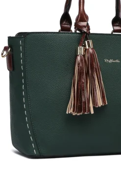 Raffaella Green Twin Handle Handbag