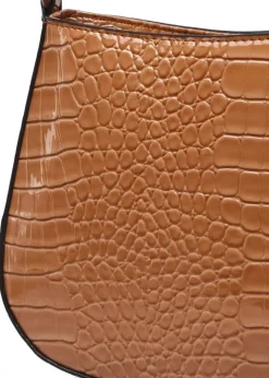 Raffaella Tan Croco Shoulder Bag