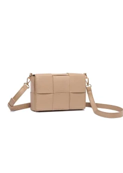 Raffaella Taupe Woven Cross Body Bag