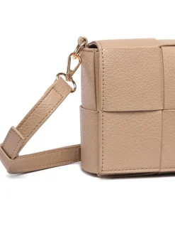 Raffaella Taupe Woven Cross Body Bag