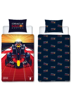 Red Bull Formula 1 Polycotton Reversible Duvet Cover Set