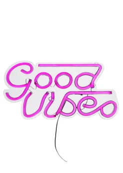 RED5 Purple Neon Effect Good Vibes Wall Light