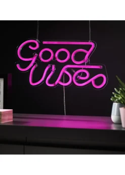 RED5 Purple Neon Effect Good Vibes Wall Light