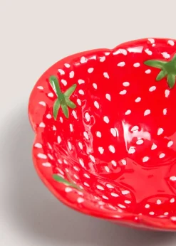 Red Strawberry Ceramic Bowl