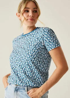 Regatta Blue Floral Jasmine Flower Orla Tee